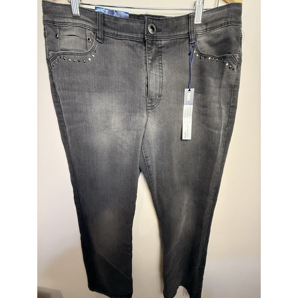 Bandolino‎ Baby Boot Cut Kelsey Jeans Size 16 Stretch Onyx NWT